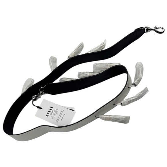 Rebecca Minkoff Sofia Optic White Leather Tassel Guitar Bag Purse Strap - Picture 15 of 16